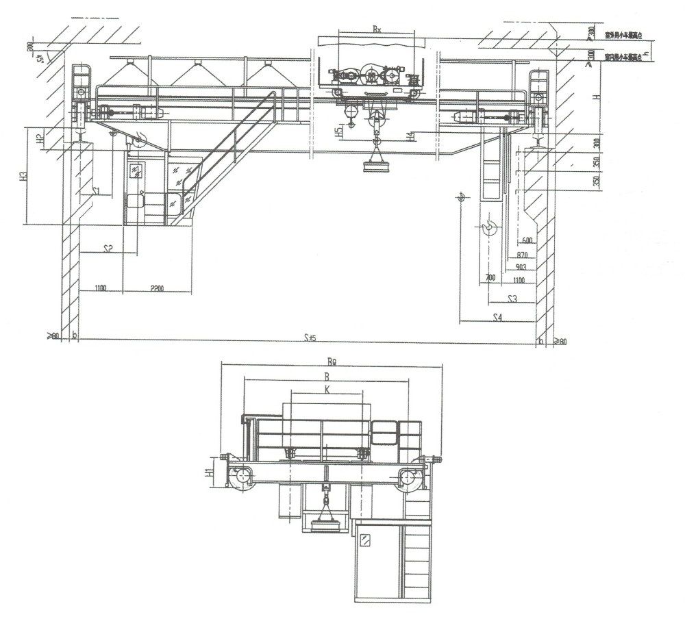 QC型16-3.2、32-5噸主鉤電磁橋式起重機(jī)外形尺寸圖.jpg