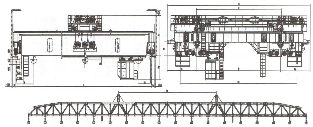 30噸超長(zhǎng)電磁掛梁橋式起重機(jī)外形機(jī)構(gòu)尺寸圖.jpg