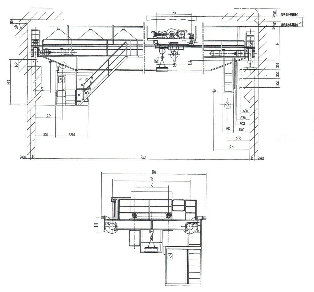 QC型16-3.2、32-5噸付鉤電磁橋式起重機(jī)外形尺寸圖.jpg