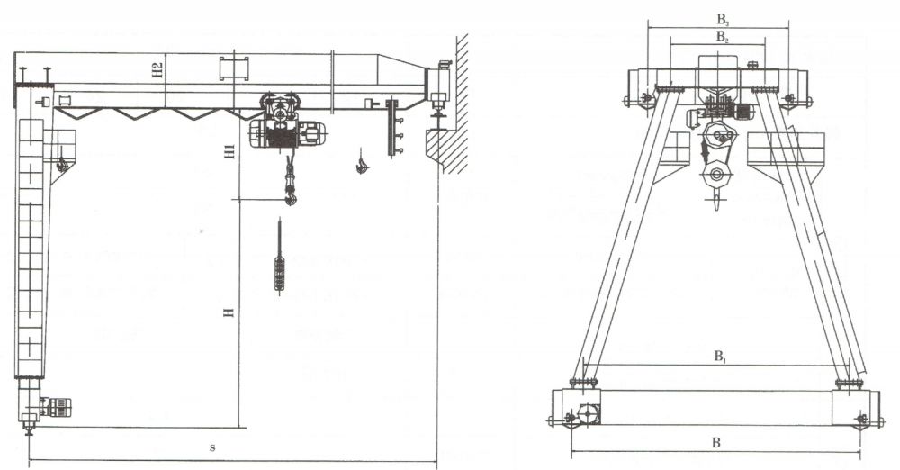 BMH型電動葫蘆半門式起重機外形機構(gòu)示意圖.jpg